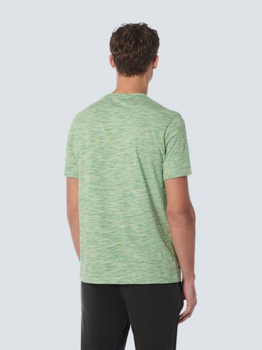 No Excess T-Shirt Crewneck Multi Coloured Melange Stripes