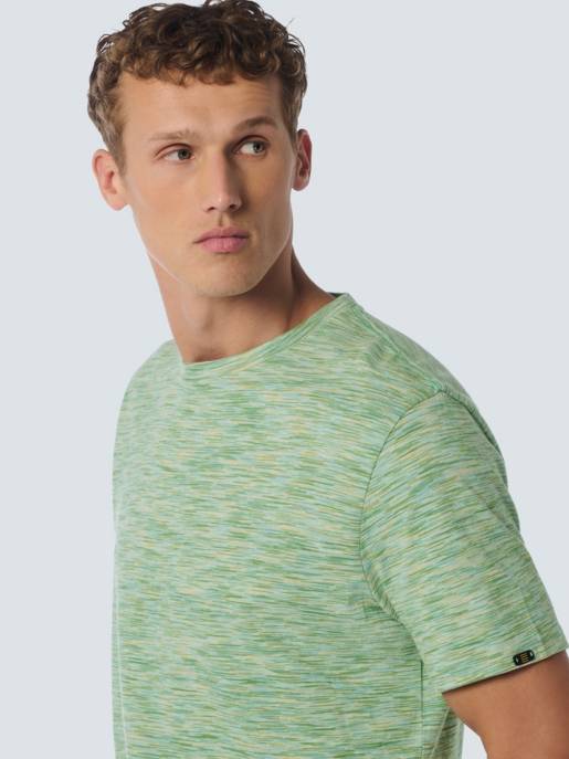 No Excess T-Shirt Crewneck Multi Coloured Melange Stripes