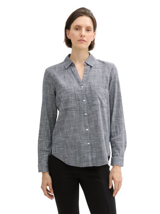 TOM TAILOR Blouse With Slub Structure