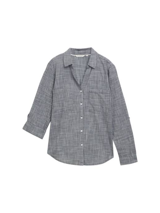 TOM TAILOR blouse with slub structure