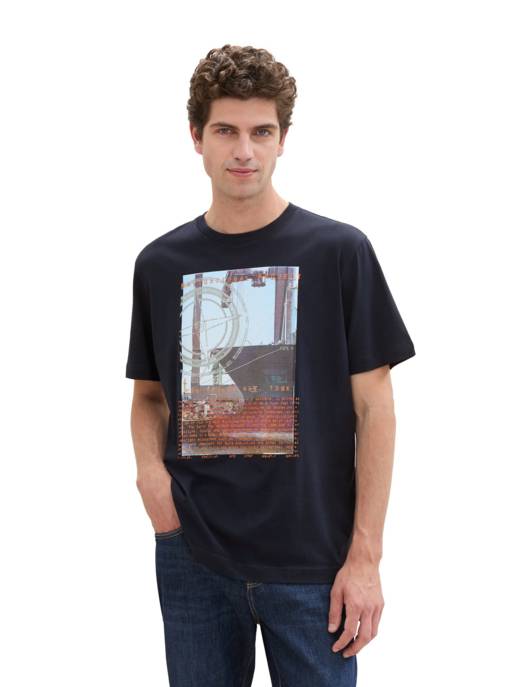TOM TAILOR Gemustertes Poloshirt