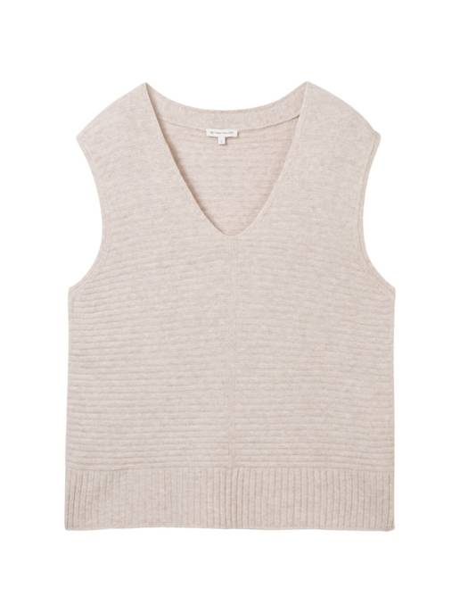 TOM TAILOR knit cosy vneck vest