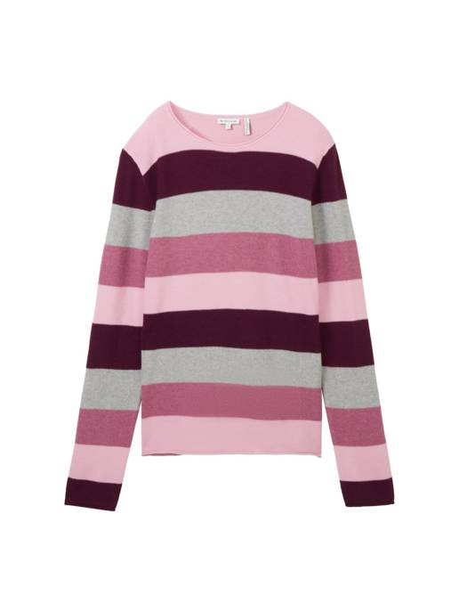 TOM TAILOR Knit structured striped
