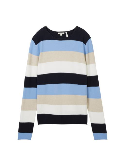TOM TAILOR Knit structured striped
