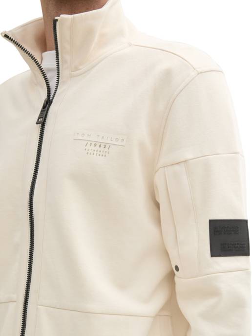 TOM TAILOR Sweatjacke Mit Stehkragen