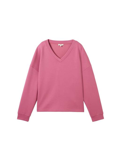 TOM TAILOR Sweatshirt scuba v-neck