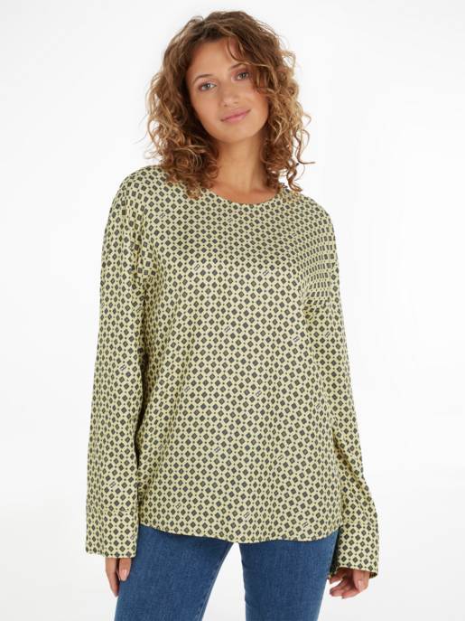Tommy Hilfiger Blusenshirt Mit Rundhalsausschnitt