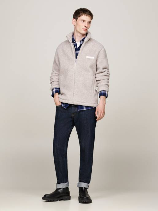 Tommy Hilfiger Fleece-Jacke Mit Textur