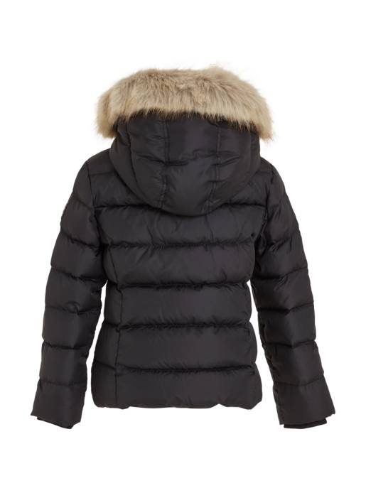 Tommy Hilfiger Kapuzen-Daunenjacke Mit Kunstpelz