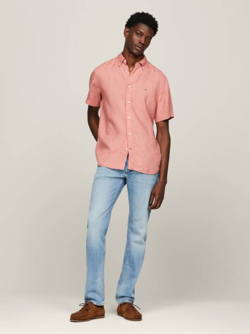 Tommy Hilfiger LEINENHEMD KURZARM BUTTON-DOWN
