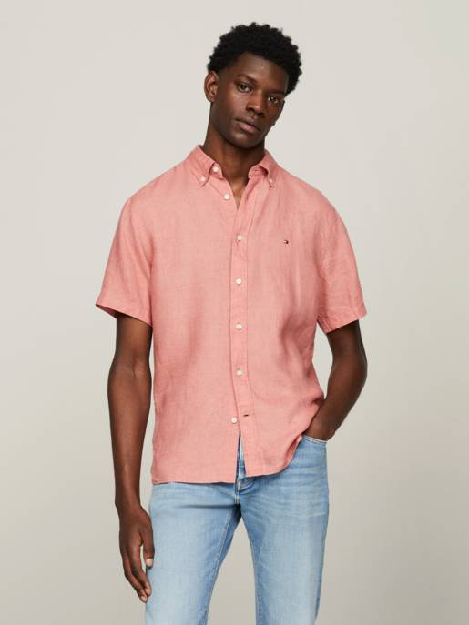 Tommy Hilfiger LEINENHEMD KURZARM BUTTON-DOWN