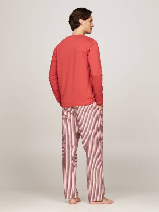 Tommy Hilfiger LS WOVEN PJ SET PRINT DRAWSTRING