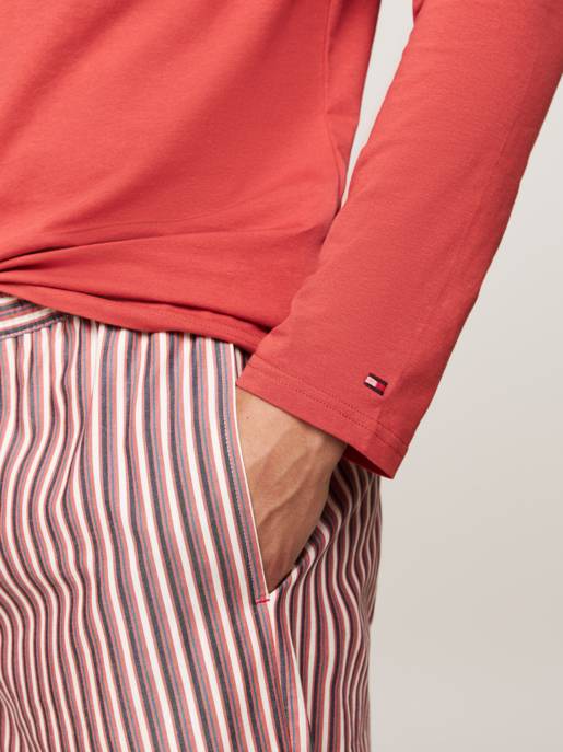 Tommy Hilfiger LS WOVEN PJ SET PRINT DRAWSTRING