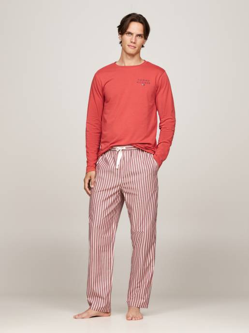 Tommy Hilfiger LS WOVEN PJ SET PRINT DRAWSTRING