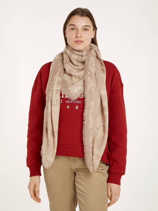 Tommy Hilfiger Quadrat-Tuch "TH Monogramm"