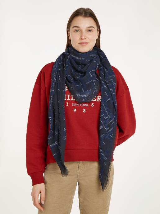 Tommy Hilfiger Quadrat-Tuch "TH Monogramm"