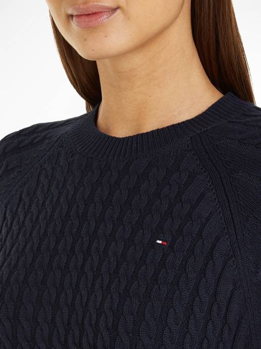 Tommy Hilfiger Relaxed Fit Pullover Zopfmuster
