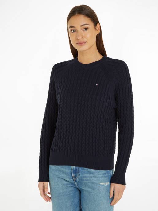 Tommy Hilfiger Relaxed Fit Pullover Zopfmuster