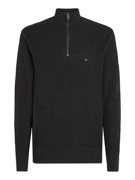 Tommy Hilfiger Rippstrick Zip Mock Pullover