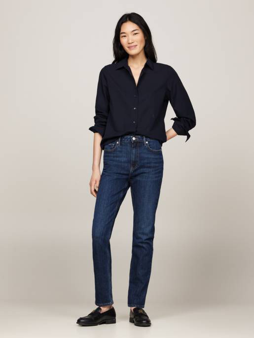 Tommy Hilfiger Slim Cigarette HW A Dark Blue
