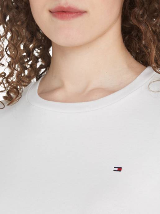 Tommy Hilfiger Slim Fit Crop Top Mock Neck
