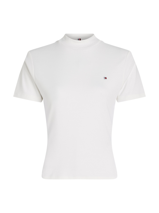 Tommy Hilfiger Slim Fit Crop Top Mock Neck