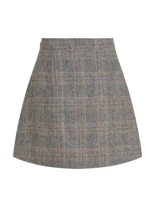 Tommy Hilfiger Wollmix Karomuster Minirock