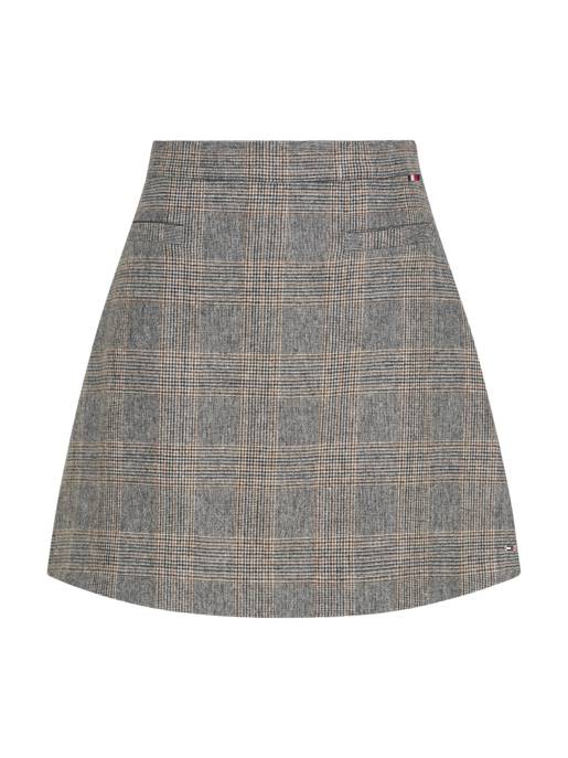 Tommy Hilfiger Wollmix Karomuster Minirock