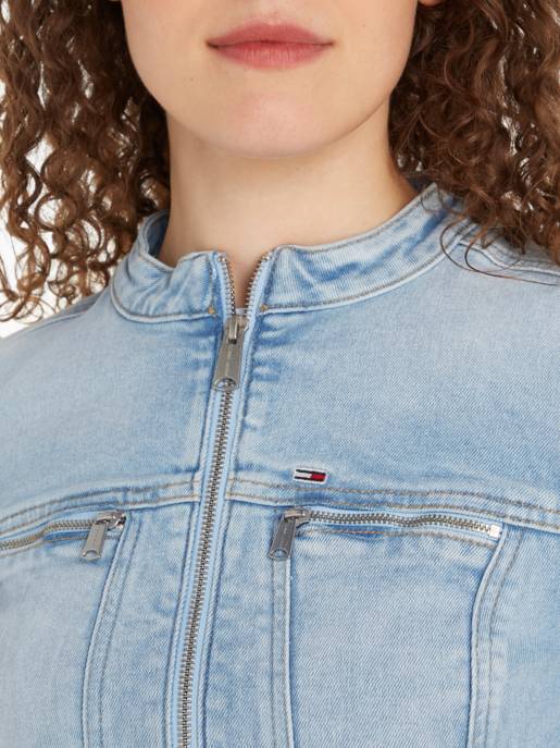 TOMMY JEANS Bikerjacke Mit Stehkragen