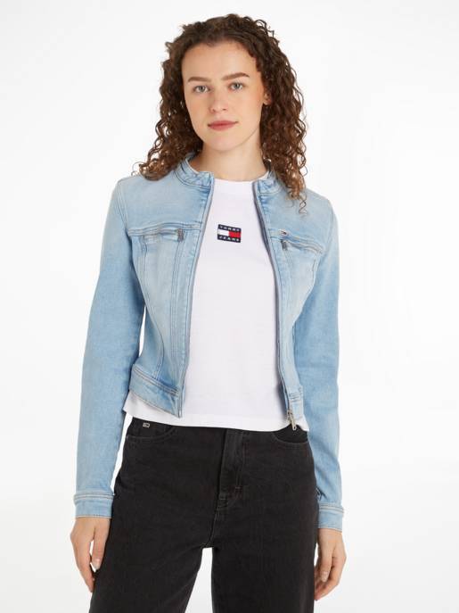 TOMMY JEANS Bikerjacke Mit Stehkragen