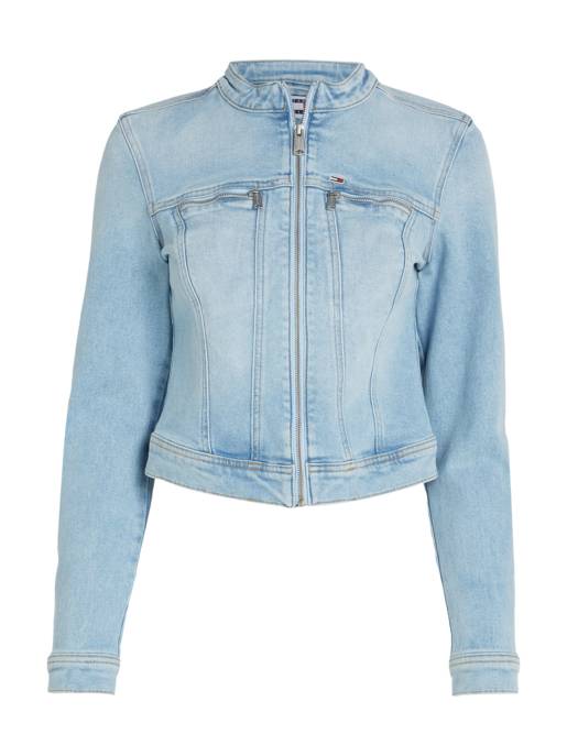 TOMMY JEANS Bikerjacke mit Stehkragen