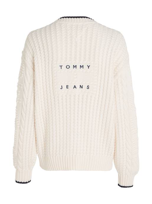 TOMMY JEANS Cardigan Mit Zopfmuster