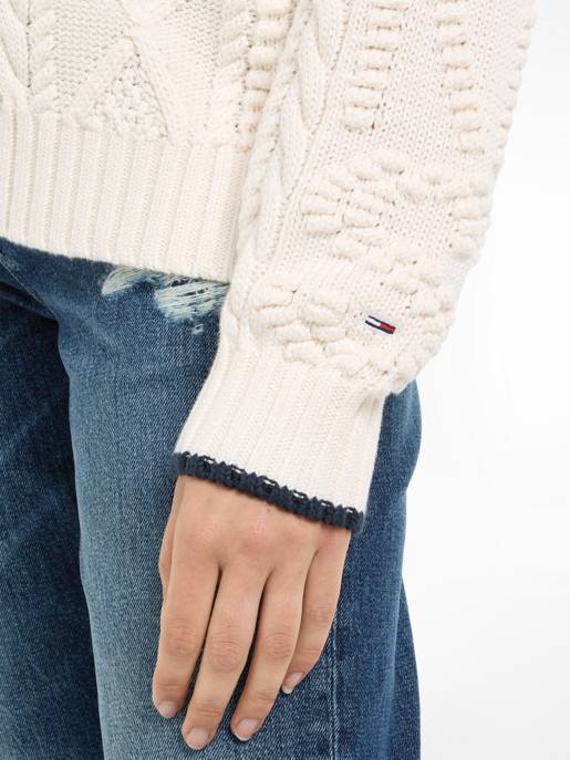 TOMMY JEANS Cardigan Mit Zopfmuster