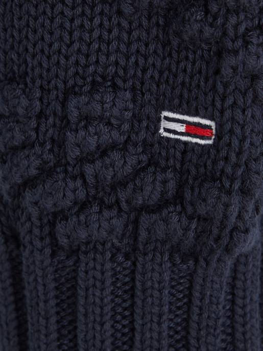 TOMMY JEANS Cardigan Mit Zopfmuster