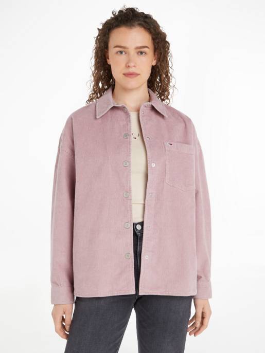 TOMMY JEANS Cord Overshirt Mit Knopfleiste