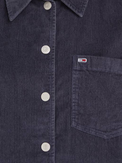 TOMMY JEANS Cord Overshirt Mit Knopfleiste