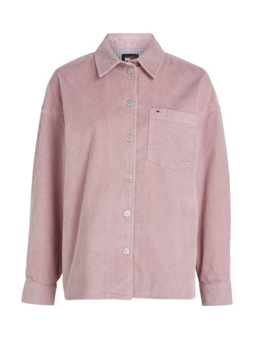 TOMMY JEANS Cord Overshirt mit Knopfleiste