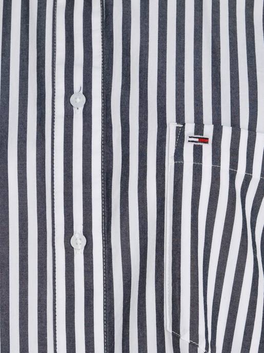 TOMMY JEANS Gestreiftes Baumwollhemd