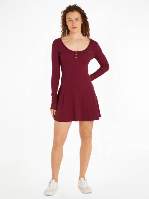 TOMMY JEANS Henley Flare Kleid