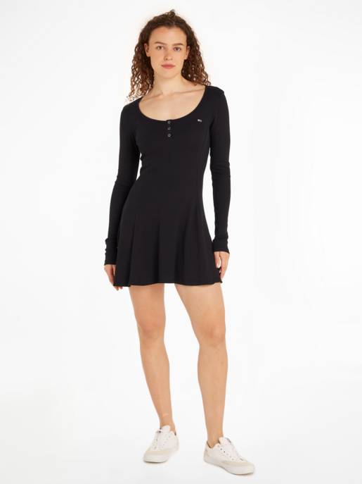 TOMMY JEANS Henley Flare Kleid