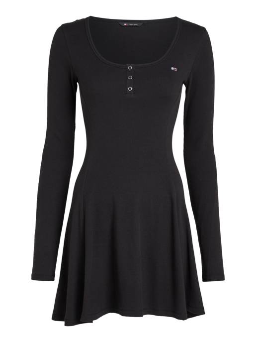 TOMMY JEANS Henley Flare Kleid