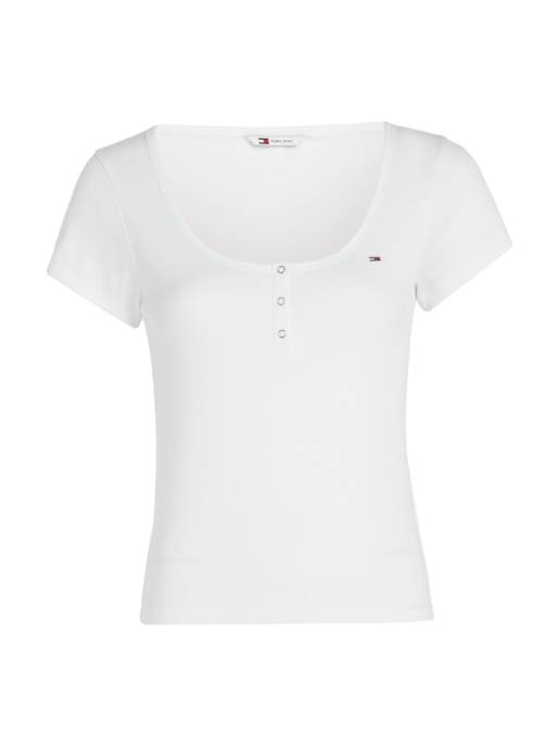 TOMMY JEANS Henley-Top mit Knopfleiste