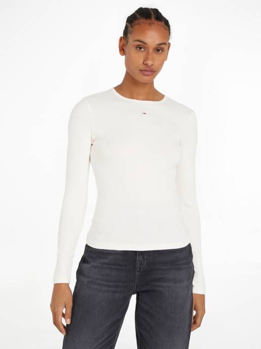 TOMMY JEANS Langarmshirt Mit Rundhalsausschnitt
