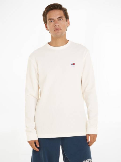 TOMMY JEANS Langarmshirt Mit Waffelstruktur