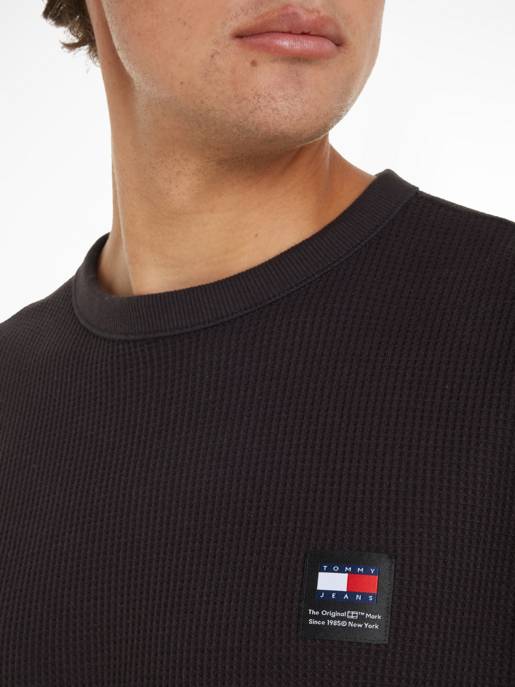 TOMMY JEANS Langarmshirt Mit Waffelstruktur