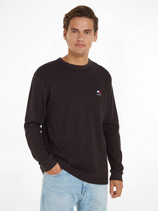 TOMMY JEANS Langarmshirt Mit Waffelstruktur