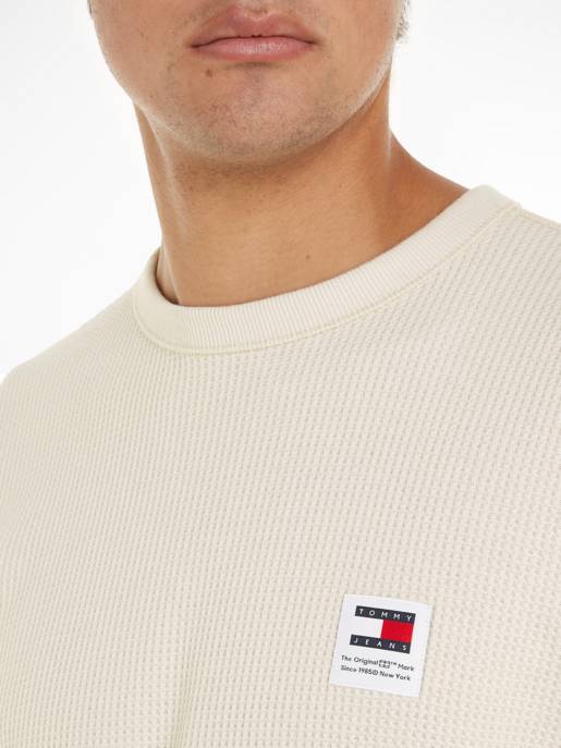 TOMMY JEANS Langarmshirt Mit Waffelstruktur