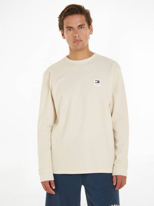 TOMMY JEANS Langarmshirt Mit Waffelstruktur