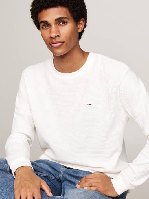 TOMMY JEANS Langarmshirt Mit Waffelstruktur
