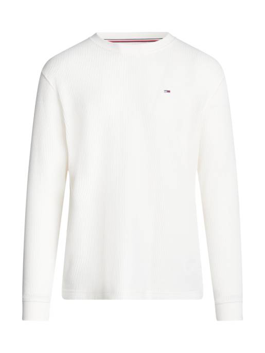 TOMMY JEANS Langarmshirt Mit Waffelstruktur